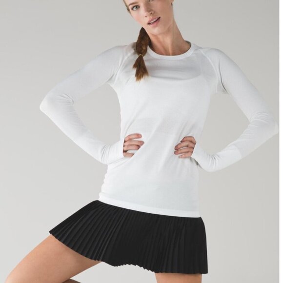 Lululemon Swiftly Tech Long Sleeve Crew Heathered White - Picture 5 of 5